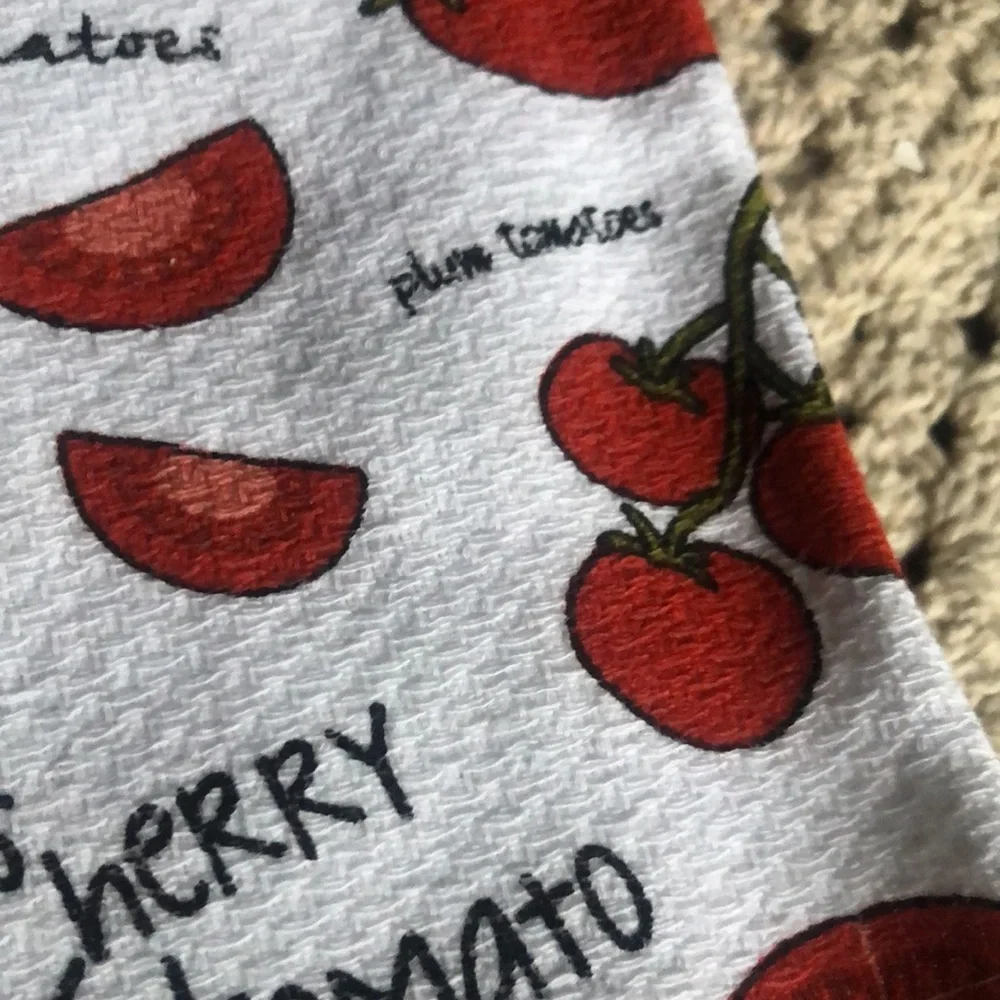 Cherry Tomato Print Kitchen Towels